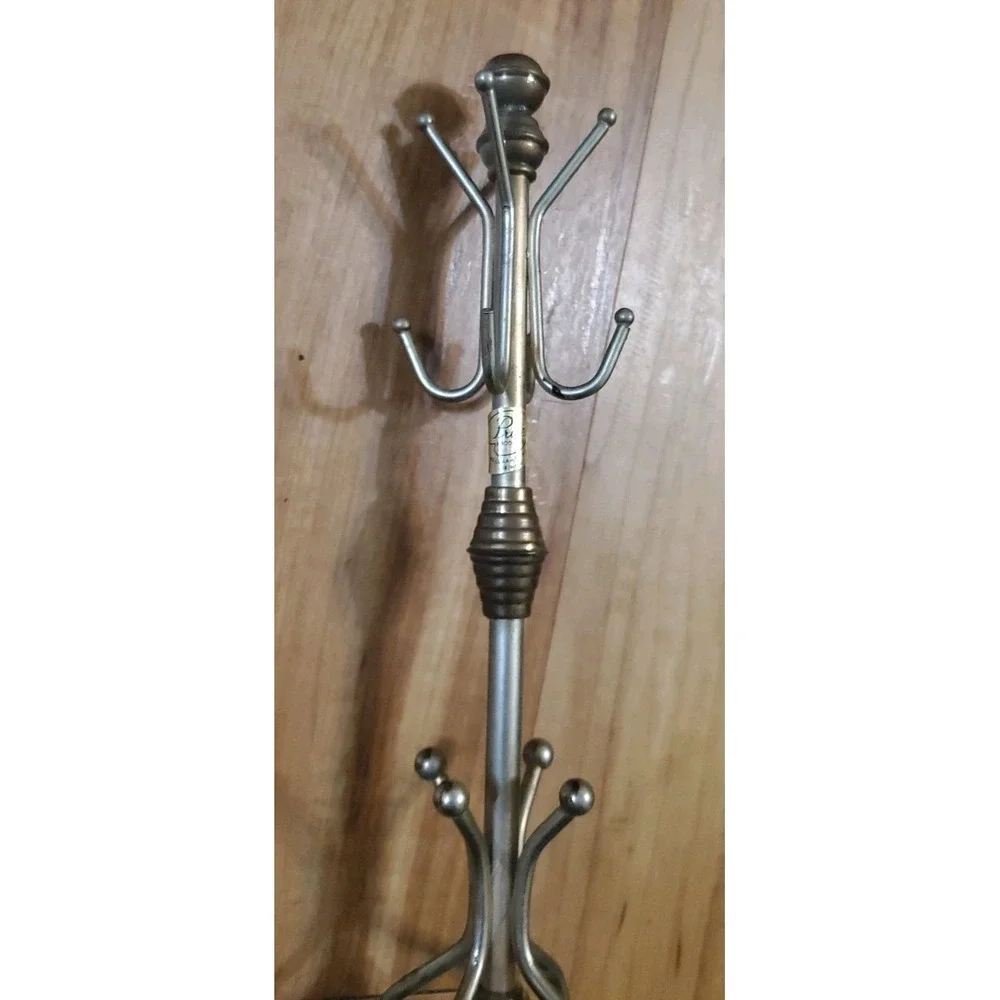 Vintage Silver Tone Metal Jewelry Tree Holder Coat Rack 12